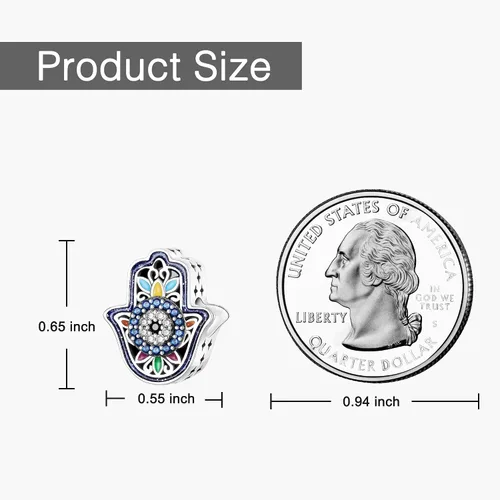 Vista 6 de Abalorios de plata de ley 925 para pulseras y collares, dijes de cuentas para mujer