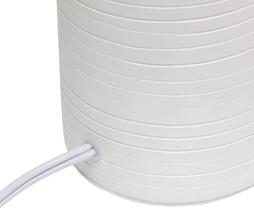 Vista 9 de Simple Designs LT2085-OFF Lámpara de mesa de cerámica lineal texturizada color blanco (4 unidades)