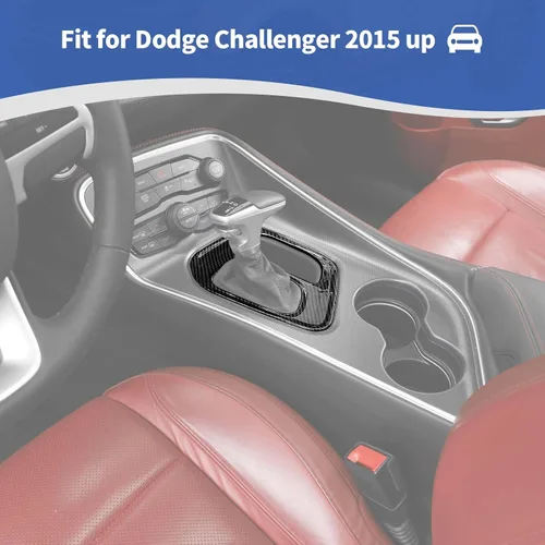Vista 4 de RT-TCZ Para Challenger Panel de Cambio de Cambios de Fibra de Carbono Cubierta para Dodge Challenger 2015 up Fibra de Carbono Accesorios