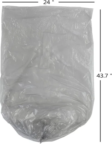 Vista 2 de Morcte Bolsas de basura de 18 galones, bolsa de basura gris, 100