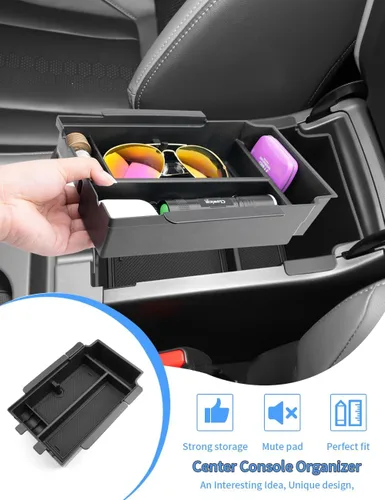 Vista 3 de YEE PIN Organizador de consola central Crosstrek 2024 2025 para Subaru Crosstrek 2024 2024 Crosstrek Bandeja de consola doble Crosstrek 2024