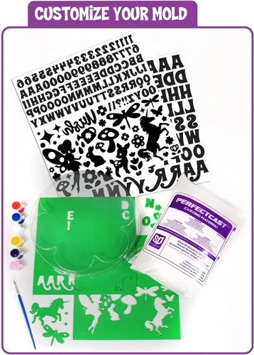 Vista 2 de Perfect craft Flower Garden - Kit de fundición y pintura personalizable con material de fundición perfecto Jardín de hadas