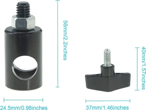 Vista 5 de Adaptador rápido de 3 piezas de conversión con tornillo de 3/8 pulgadas, soporte de montaje DSLR, adaptador de soporte de montaje multifuncional
