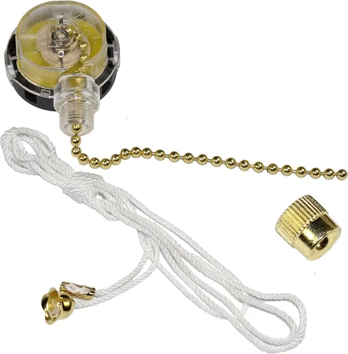 Vista 9 de HQRP Interruptor de ventilador de techo de 3 velocidades y 4 hilos para Zing Ear ZE-208s E89885, Satco 80-1983, Wu Pin LJY209A, interruptor de luz