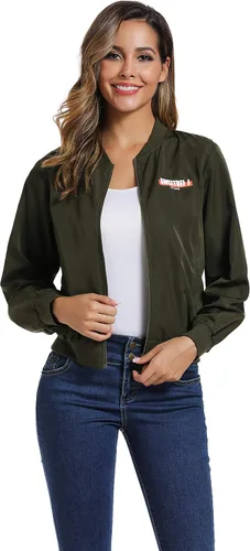 Vista 3 de Sweetbei J Chaqueta cortavientos ligera para mujer, cortavientos