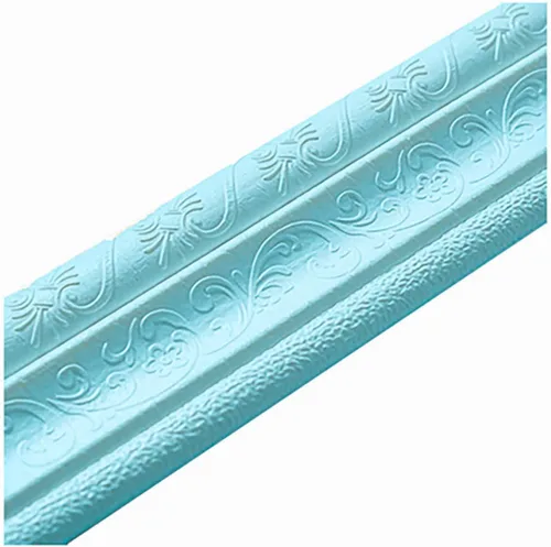 Vista 13 de Moldura flexible autoadhesiva de 90 x 3 pulgadas, líneas de pared decorativas adhesivas 3D, líneas de borde para el hogar, oficina, hotel Gris