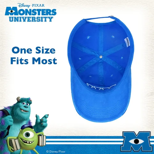 Vista 4 de Disney Pixar Monsters Inc Monsters University Gorra de béisbol ajustable color azul Azul