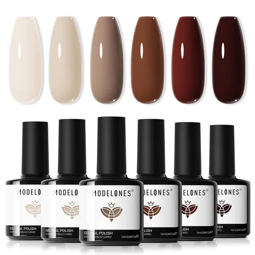 Vista 28 de Modelones - Juego de esmaltes de gel transparente, capa base de gel superior, sin limpieza, 0.5 onzas líquidas Un conjunto claro