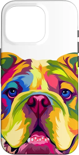 Vista 9 de Pop Art English Bulldog Dog Lover Bulldog Case for iPhone 17