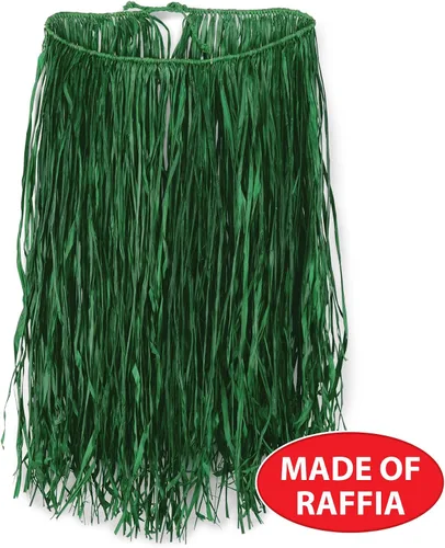 Vista 4 de Beistle Falda de rafia para hula, talla extragrande, verde