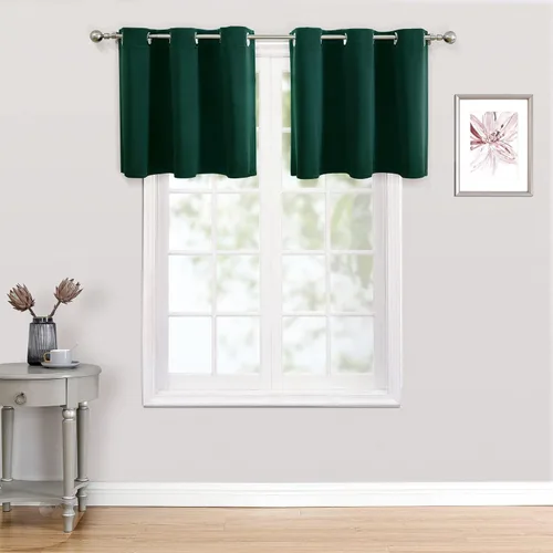 Vista 51 de ChrisDowa - Cortinas cortas para ventana de 40 pulgadas para dormitorio - Cortinas cortas con ojales y aislamiento térmico para oscurecer