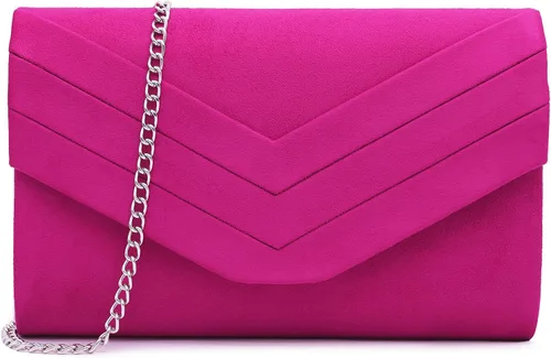 Vista 13 de Envelope Evening Bag for Women Genuine Suede Leather Crossbody Shoulder Clutch Purse Gift Box