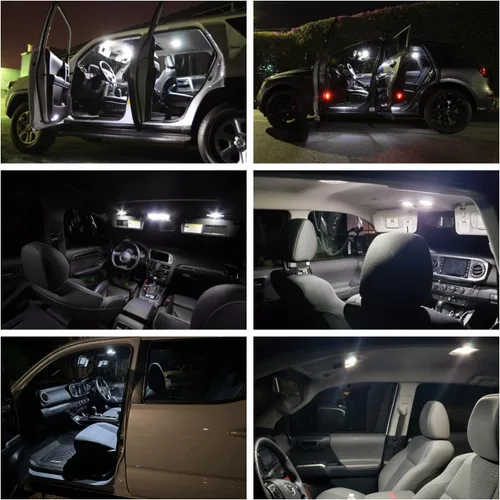 Vista 6 de Kit de 12 bombillas LED blancas para interiores Ford Expedition 1997 1998 1999 2000 2001 2002 Mapa Domo Tronco Luces de matrícula LED