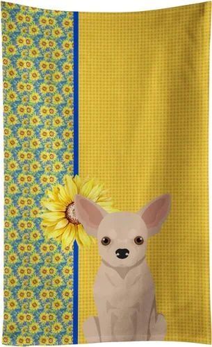 Vista 43 de Caroline's Treasures WDK5313KTWL - Toalla de cocina con diseño de girasoles de verano, color negro y tostado, Airedale Terrier, toalla de mano