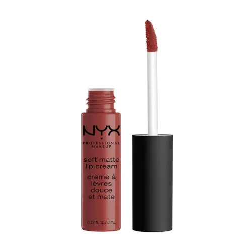 Vista 16 de NYX PROFESSIONAL MAKEUP - Crema labial mate y suave, lápiz labial líquido ligero, Abu Dhabi (rosa profundo-beige)