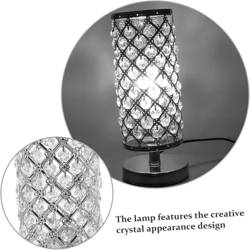 Vista 8 de DOITOOL Lámpara de escritorio de cristal única pequeña lámpara de mesa táctil para iluminación decorativa casera