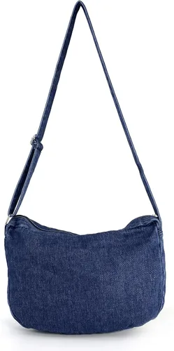 Vista 3 de Denim Indigo Hobo Cross Body Bag Bolso de hombro para mujer
