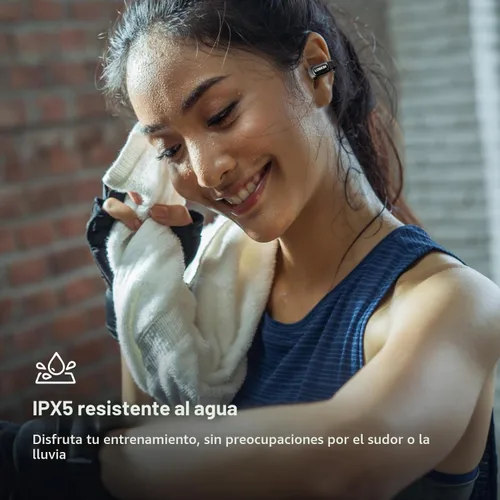 Vista 4 de LOBKIN Auriculares de oreja abierta con clip, inalámbricos, Bluetooth 5.4, adaptativos, cómodos, con micrófono, almacenamiento de 4 GB, ligeros Negro