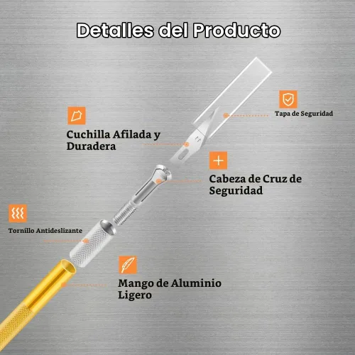 Vista 5 de HEADLEY TOOLS - 30 cuchillos para manualidades, incluye 30 cuchillas de repuesto Exacto #11 y una regla, HEADLEY TOOLS Juego de cuchillos de 3