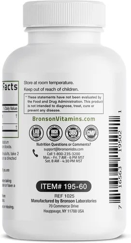 Vista 7 de Bronson Quercetina con bromelina 2 en 1 apoyo para el bienestar, sin OMG, 60 cápsulas