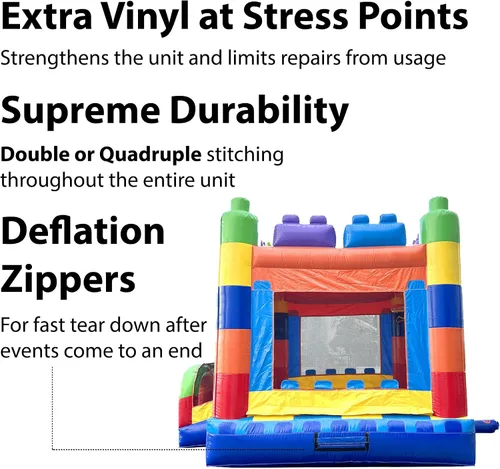 Vista 4 de TentandTable Casa inflable para niños de 5 a 12 años, castillo animoso de grado comercial para adultos, casa de salto, incluye soplador de aire
