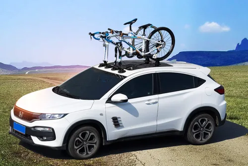 Vista 2 de ROCKBROS Sucker - Soporte para bicicleta para techo de coche, ventosa, soporte de bicicleta de liberación rápida de aleación de aluminio para 1, 2