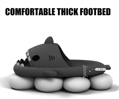 Vista 5 de Shark Slides Non-Slip Cloud Pillow Slippers for Women Men, Adult Unisex Cute Elmo Summer Beach Kids Sandals Shoes