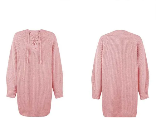 Vista 3 de XOOPIT Women Fall Long Sleeve Crew Neck Solid Color Cable Knit Chunky Casual Oversized Pullover Sweater Washable Sweater
