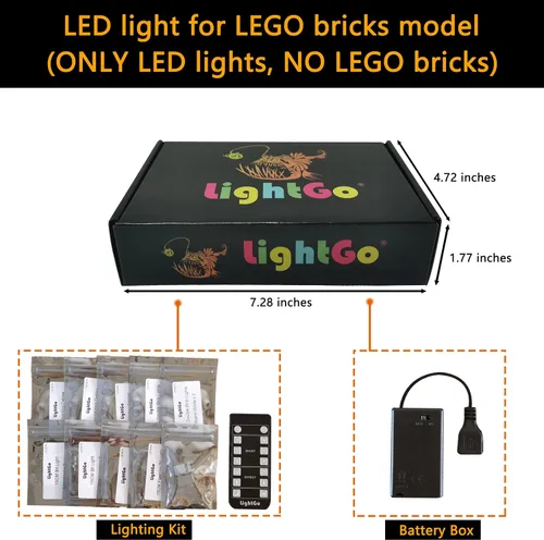 Vista 2 de LightGo Kit de iluminación LED diseñado para Lego 75352 Emperor's Throne Room Diorama Building Set - No incluye modelo (versión remota)