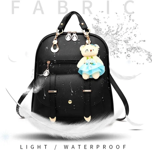 Vista 7 de ZIRUNG - Mochila de gran capacidad, bolso de hombro de cuero, linda mini mochila para mujer