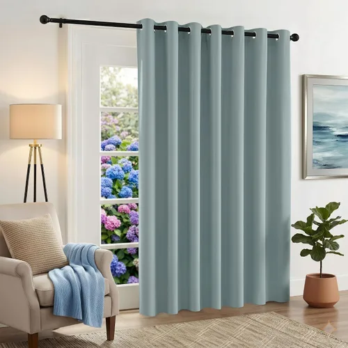 Vista 102 de RYB HOME Cortinas portátiles para puerta con privacidad, cortinas opacas y aislantes térmicas para dormitorio, armario, sala de estar, comedor, Beige