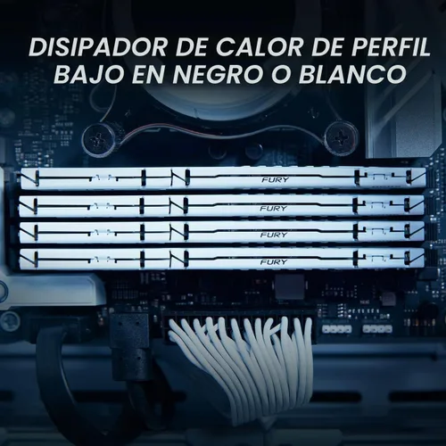 Vista 9 de Kingston FURY Beast White 32GB 5600MT/s CL40 DDR5 XMP DIMM Overclocking Intel XMP 3.0 Módulo único KF556C40BW-32