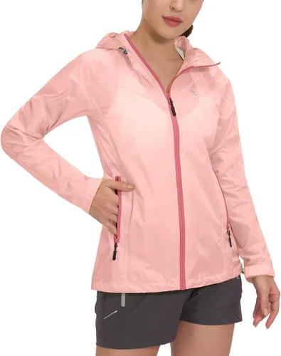 Vista 2 de Little Donkey Andy Chaquetas de lluvia impermeables para mujer, ligeras, UPF50, para senderismo, viajes, pesca