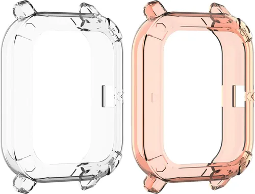 Vista 2 de Funda compatible con Xiaomi Huami Amazfit GTS, accesorios de reloj, TPU suave, a prueba de golpes, protector delgado, protector de parachoques Cinco