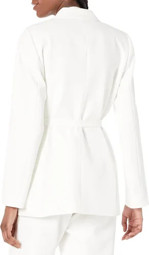 Vista 2 de The Drop Blazer Ren Wrap con cinturón frontal para mujer