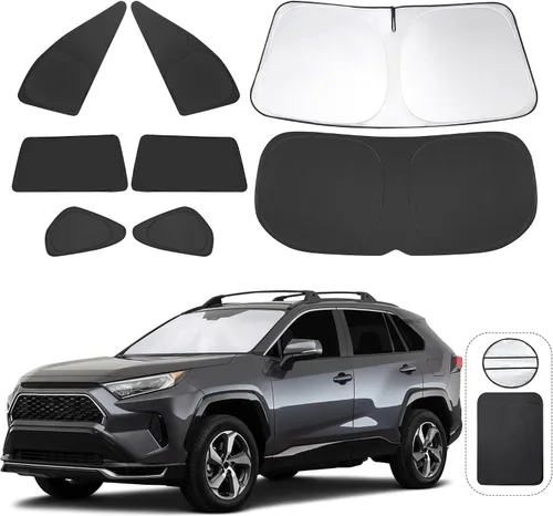 Vista 86 de TINGLU Persianas de ventana para Honda CR-V 2023-2026, accesorios para ventanas laterales de automóvil, parabrisas triangular, parasol para rayos UV