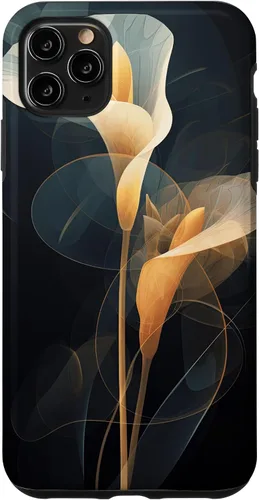 Vista 13 de Elegant Minimalist Calla Lily Abstract Dots Lines Background Case for iPhone 16