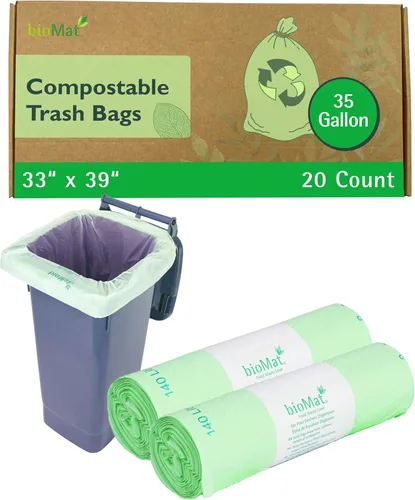 Vista 23 de bioMat Bolsas compostables de desechos de alimentos de 2.6 galones, 125