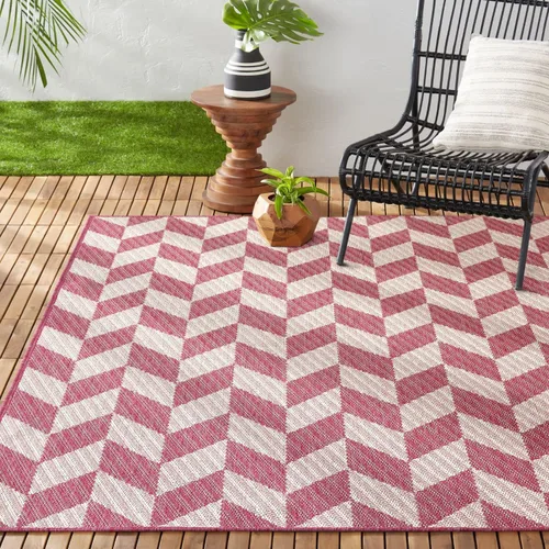Vista 18 de Nicole Miller New York Patio Country Calla - Alfombra contemporánea de espiga para pasillo de interiores y exteriores, azul/gris, 1 pie y 9 pulgadas