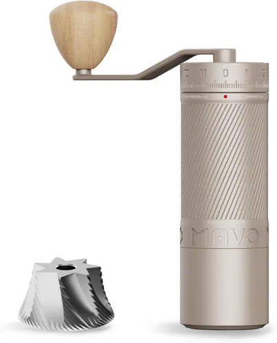 Vista 9 de MAVO Molinillo de café manual, Phantox Pro molinillo de café rebaba, núcleo de molienda profesional de acero inoxidable de 45 mm, capacidad 30 g