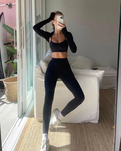 Vista 3 de Leggings sin costura frontal para mujer, pantalones de pilates de cintura alta suaves y con control de abdomen, pantalones de yoga de 25 pulgadas