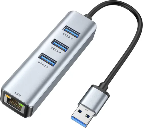 Vista 8 de Adaptador USB a Ethernet, ABLEWE Adaptador de Red USB 3.0/USB C a RJ45 Gigabit LAN (1000Mbps), Compatible con MacBook/Pro/Air, iPhone 15/16 Pro/Max