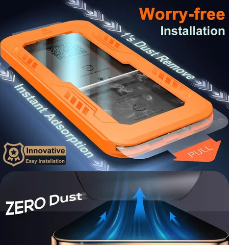 Vista 2 de BossKiss Protector de pantalla para iPhone 13 Pro Max/iPhone 14 Plus de 6.7 pulgadas, [dureza superior 9H+]
