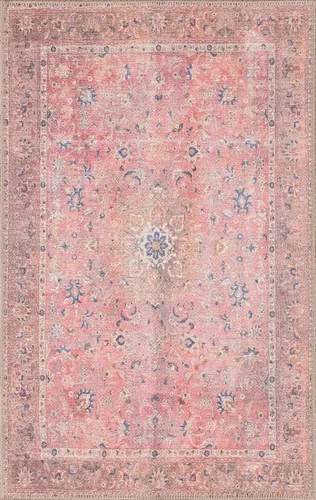 Vista 167 de GLN Rugs Traditional Collection - Alfombra de felpilla lavable a máquina, tradicional lavable, antideslizante, alfombra de felpilla de pelo corto