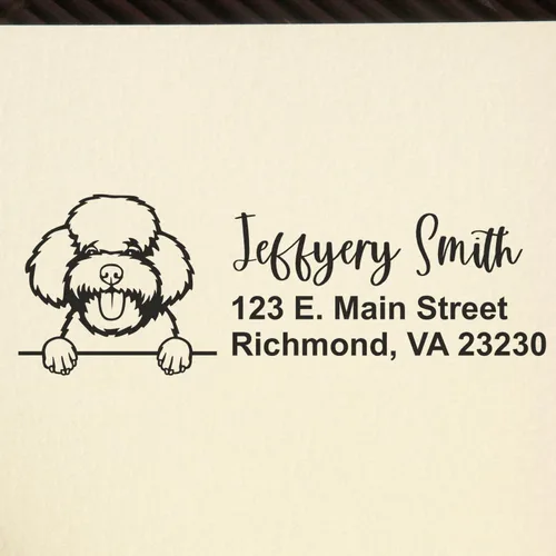 Vista 86 de American Bulldog Stamp Duo, Custom Return Address for Dog Lovers, Personalized Mail Mark for Letters and Cards