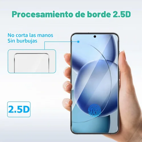 Vista 4 de SURFCUZ [Paquete de 4] Protector de pantalla para Galaxy S24 Plus/S25 Plus [Cristal templado] [Cristal de Japón con dureza 9H] Protector de pantalla