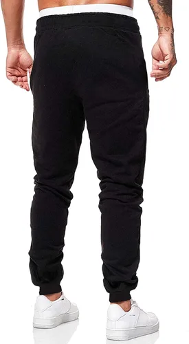 Vista 2 de Romwe Pantalones deportivos con bolsillo para hombre