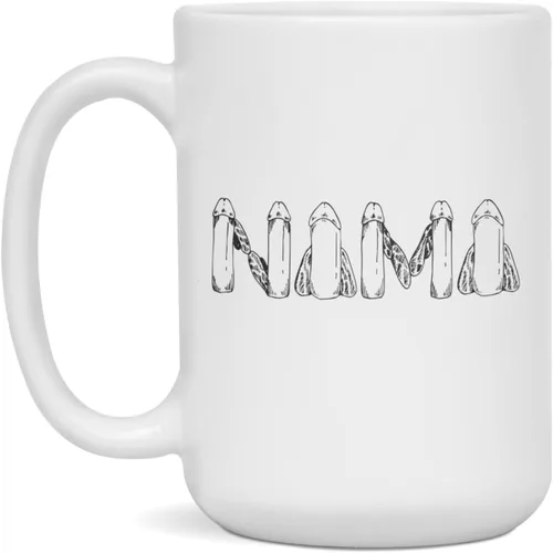 Vista 3 de Penis Nama - Taza de café personalizada para regalo de cumpleaños, 11 onzas, color blanco