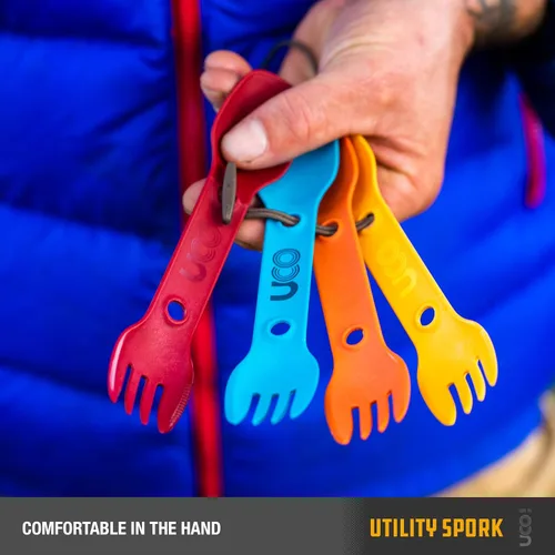 Vista 5 de UCO Utility Spork 3 en 1 Combo Cuchara-Tenedor Cuchillo Utensilios de camping