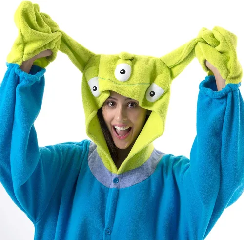 Vista 5 de Beauty Shine Disfraz unisex de dibujos animados para adultos Halloween Navidad pijamas de peluche para cosplay